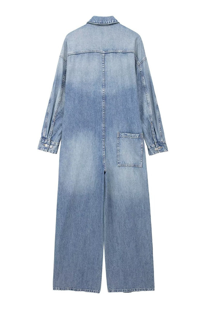 Oversized Denim Jumpsuit