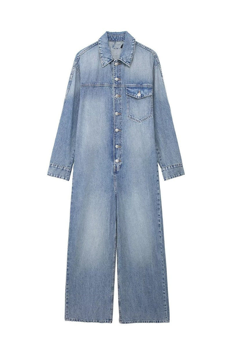Oversized Denim Jumpsuit