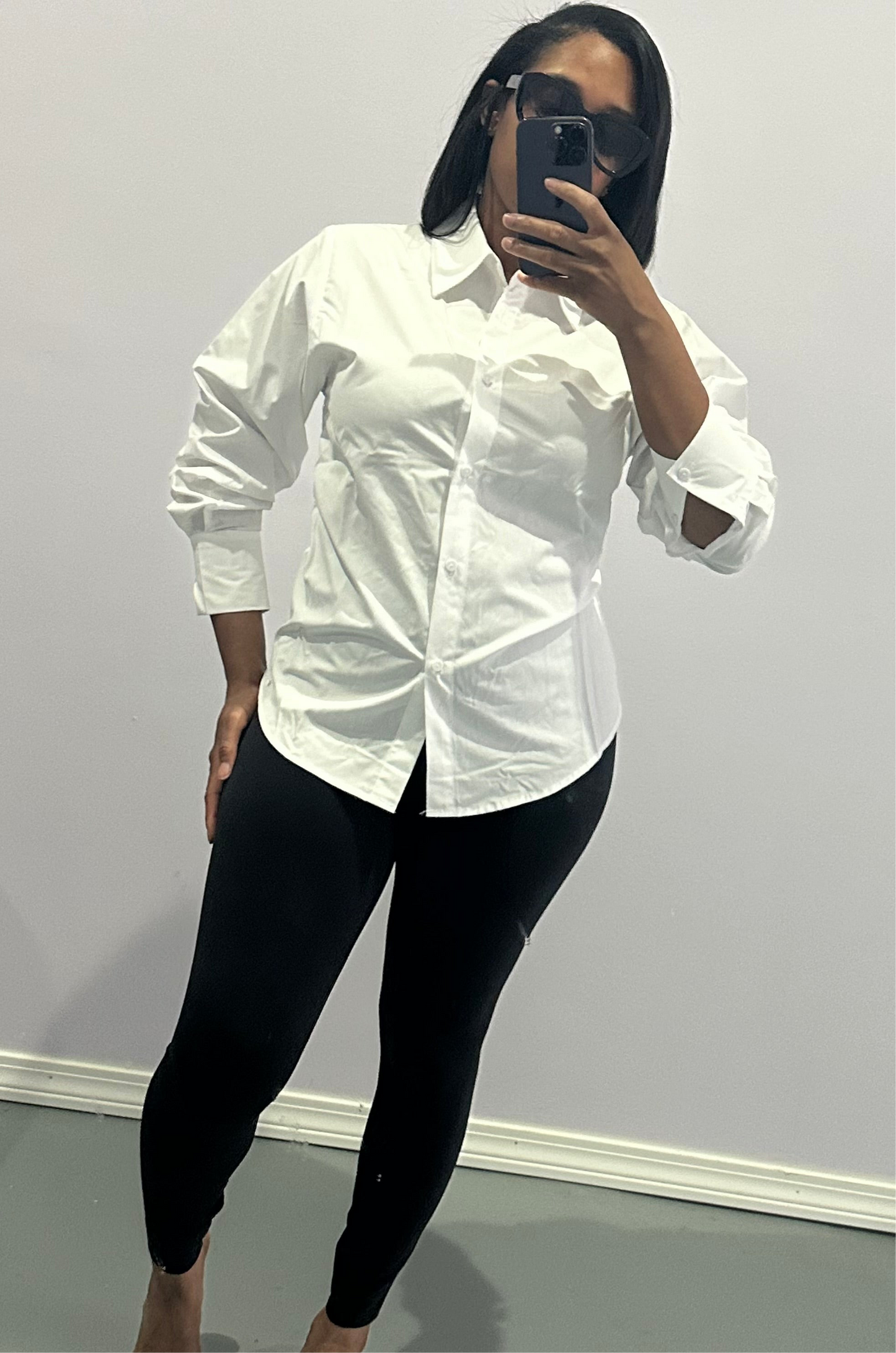Button-Up Tie Back Shirt