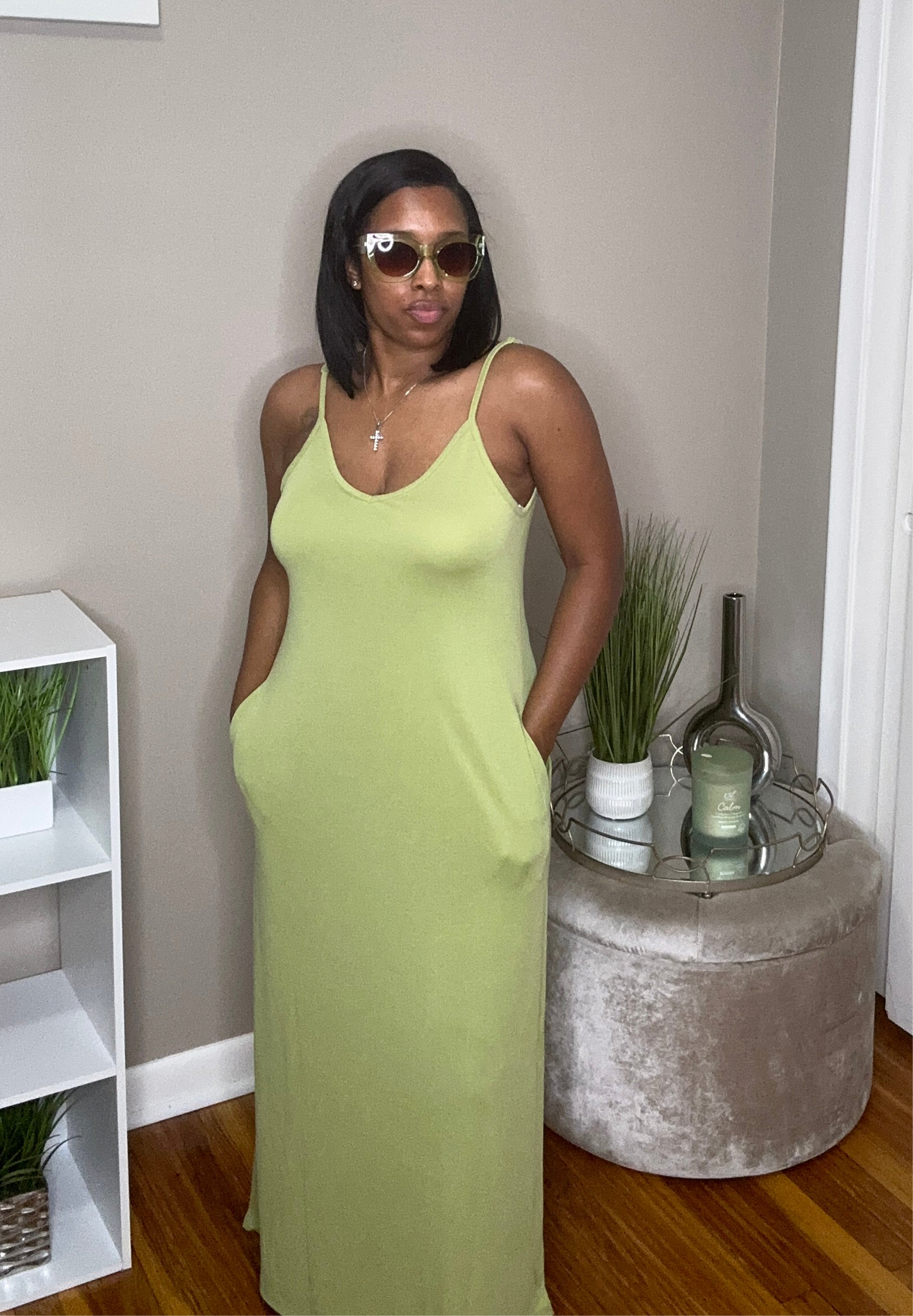 Maxi dress with pockets