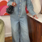 Oversized Denim Jumpsuit