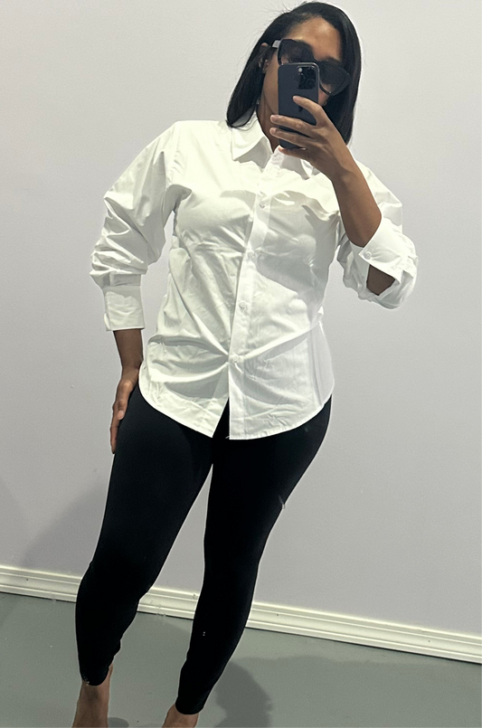 Button-Up Tie Back Shirt