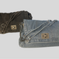 Denim slouch bag
