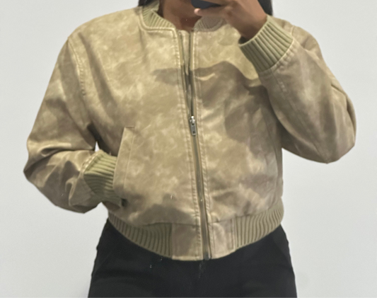 Marble Bomber Jacket