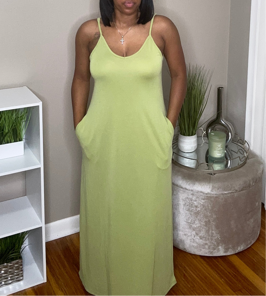 Maxi dress with pockets