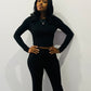 Black Cropped Long Sleeve Shirt