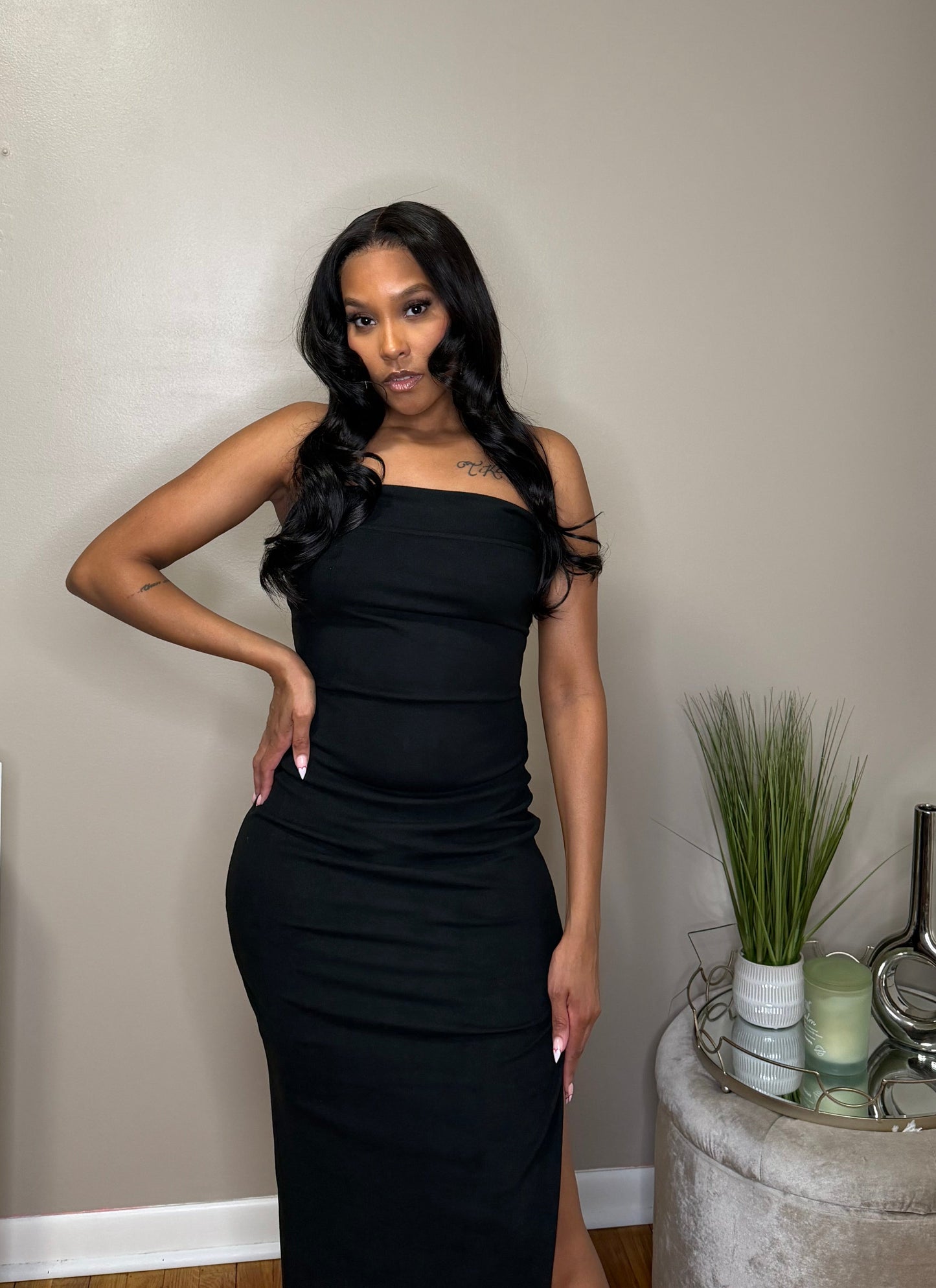 Knight Strapless Cut-Out Dress