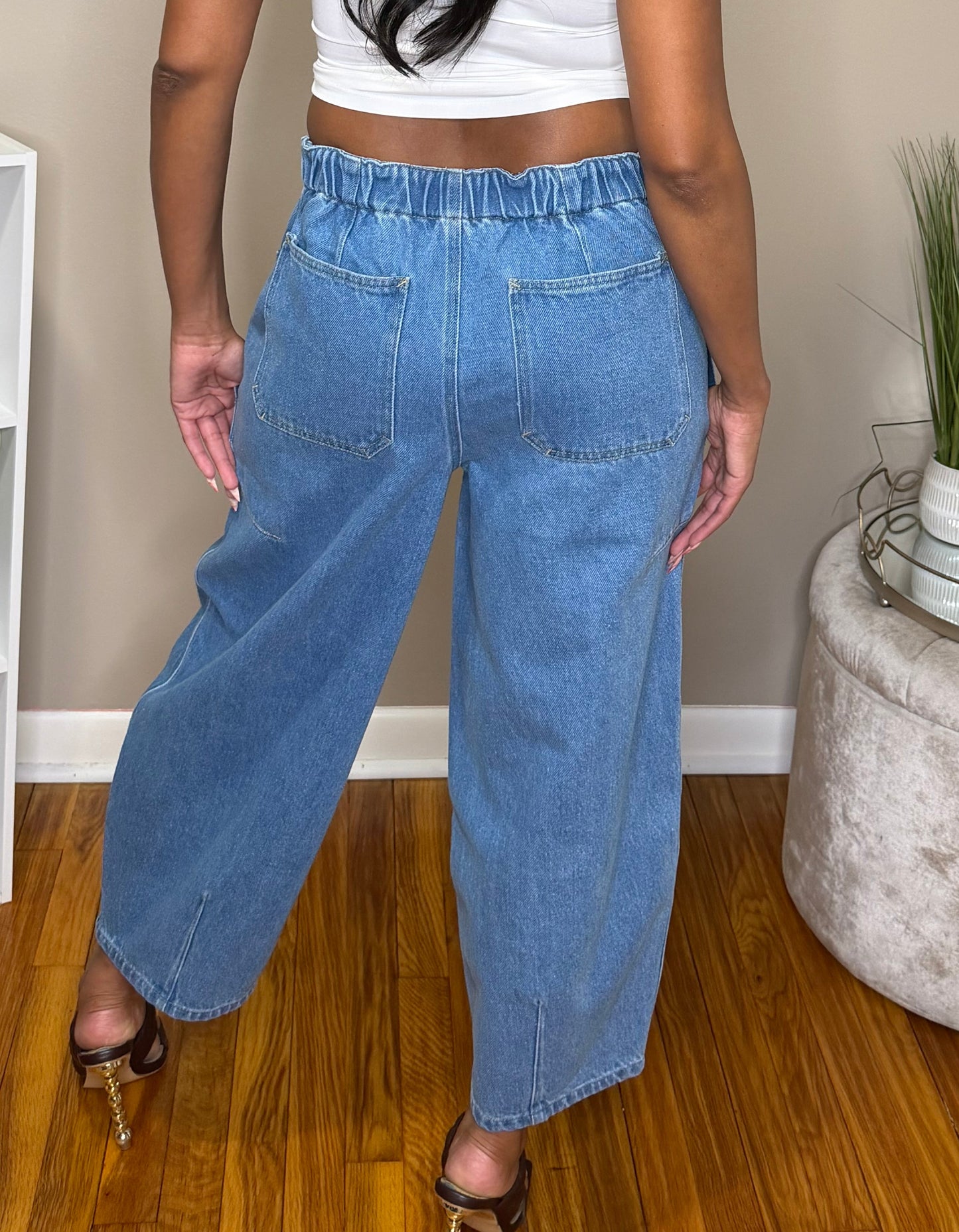 Denim Barrel Jogger