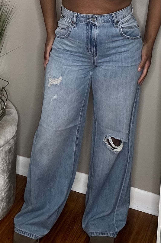Denim Wide Leg Pant