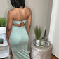 Knit Strapless Cut Out Dress