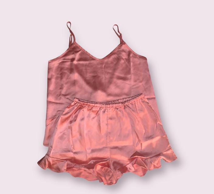 "Tie Me" Coral Pajama Set