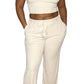 Bone Ribbed Pant Pajama Set