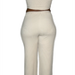Bone Ribbed Pant Pajama Set
