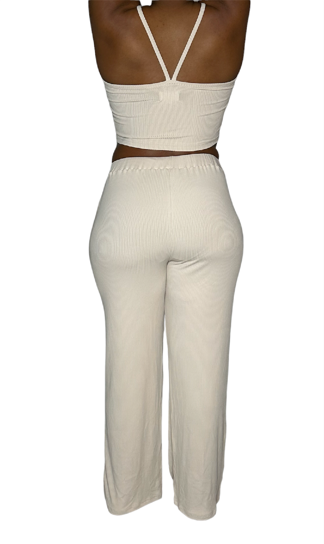 Bone Ribbed Pant Pajama Set